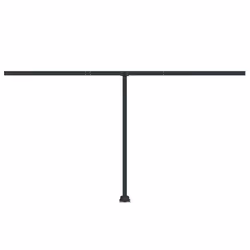 vidaXL Awning Post Set Garden Balcony Patio Metal Awning Support Post Iron - anthracite, 450 x 245 cm