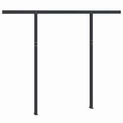 vidaXL Awning Post Set Adjustable Tent Poles Outdoor Tarp Pole Anthracite Iron - anthracite, 300 x 245 cm