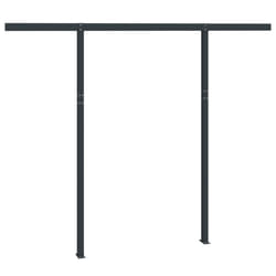 vidaXL Awning Post Set Adjustable Tent Poles Outdoor Tarp Pole Anthracite Iron - anthracite, 300 x 245 cm