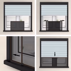 vidaXL Extendable Insect Screen for Windows Decoration 50/75 cm Multi Colors - brown, 143 x 50 cm - Additional view 9