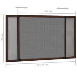 vidaXL Extendable Insect Screen for Windows Brown (100-193)x75 cm Fly Screen - Additional view 10