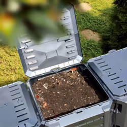 vidaXL Garden Composter Black 1600 L Recycled Composting Bin Compost Converter