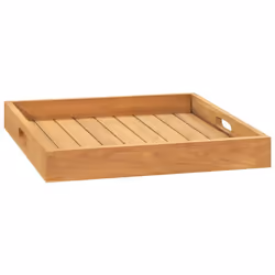 vidaXL Solid Teak Wood Serving Tray Coffee Table Breakfast Tray Multi Sizes - 50 x 50 cm