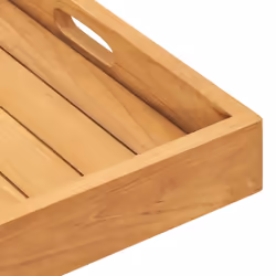 vidaXL Solid Teak Wood Serving Tray Coffee Table Breakfast Tray Multi Sizes - 50 x 50 cm - Additional view 6