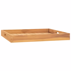 vidaXL Solid Teak Wood Serving Tray Coffee Table Breakfast Tray Multi Sizes - 60 x 60 cm - Additional view 2