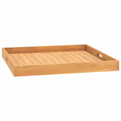 vidaXL Solid Teak Wood Serving Tray Coffee Table Breakfast Tray Multi Sizes - 70 x 70 cm