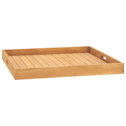 vidaXL Solid Teak Wood Serving Tray Coffee Table Breakfast Tray Multi Sizes - 70 x 70 cm