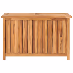 vidaXL Solid Teak Wood Garden Storage Box Wooden Outdoor Blanket Pillow Chest - Additional view 2