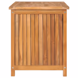 vidaXL Solid Teak Wood Garden Storage Box Wooden Outdoor Blanket Pillow Chest - Additional view 3