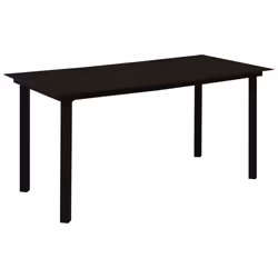 vidaXL Garden Dining Set 5 Piece Cotton Rope and Steel Black Dinner Furniture