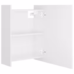 vidaXL Bathroom Mirror Cabinet White Engineered Wood Home Wall Storage Rack - Additional view 6