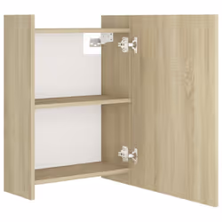 vidaXL Bathroom Mirror Cabinet Sonoma Oak Engineered Wood Home Storage Rack - Additional view 7