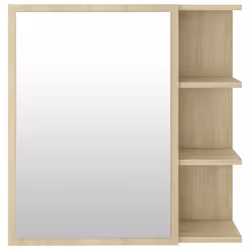vidaXL Bathroom Mirror Cabinet Sonoma Oak Engineered Wood Home Storage Rack - Additional view 8
