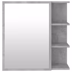 vidaXL Bathroom Mirror Cabinet Concrete Grey Engineered Wood Home Storage Rack - Additional view 7