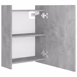 vidaXL Bathroom Mirror Cabinet Concrete Grey Engineered Wood Home Storage Rack - Additional view 8