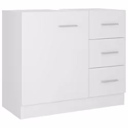 vidaXL Sink Cabinet White Engineered Wood Bathroom Cupboard Storage Organiser