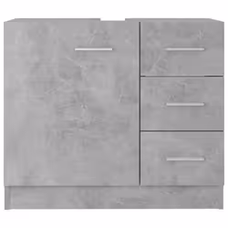 vidaXL Sink Cabinet Concrete Grey Engineered Wood Home Cupboard Storage Rack - Additional view 4
