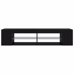 vidaXL TV Cabinet with LED Lights Black Hifi Stand Desk TV Unit Hifi Cabinet - Additional view 4