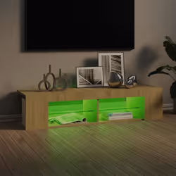 vidaXL TV Cabinet with LED Lights Sonoma Oak Hifi Stand TV Unit Hifi Cabinet - Additional view 5