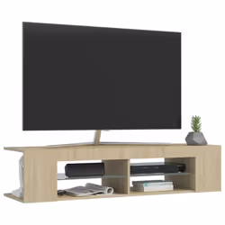 vidaXL TV Cabinet with LED Lights Sonoma Oak Hifi Stand TV Unit Hifi Cabinet - Additional view 6