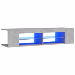 vidaXL TV Cabinet with LED Lights Concrete Grey Hifi Stand Desk Stereo Cabinet