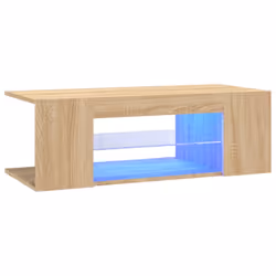 vidaXL TV Cabinet with LED Lights Sonoma Oak Hifi Stand TV Unit Hifi Cabinet