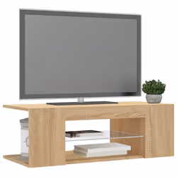 vidaXL TV Cabinet with LED Lights Sonoma Oak Hifi Stand TV Unit Hifi Cabinet - Additional view 7
