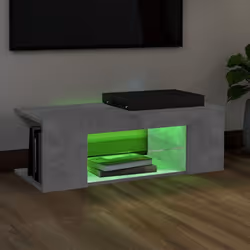 vidaXL TV Cabinet with LED Lights Concrete Grey Hifi Stand Desk Stereo Cabinet - Additional view 5
