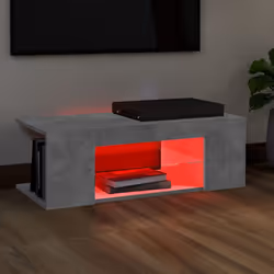 vidaXL TV Cabinet with LED Lights Concrete Grey Hifi Stand Desk Stereo Cabinet - Additional view 6