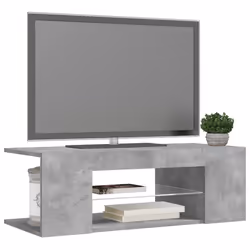 vidaXL TV Cabinet with LED Lights Concrete Grey Hifi Stand Desk Stereo Cabinet - Additional view 7
