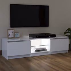 vidaXL TV Cabinet with LED Lights White Living Room Hanging TV Stand Unit - Additional view 5