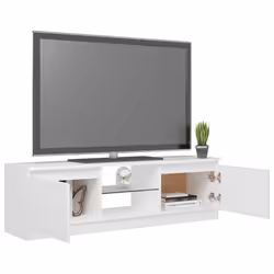 vidaXL TV Cabinet with LED Lights White Living Room Hanging TV Stand Unit - Additional view 6