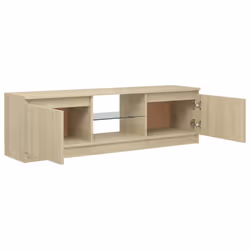 vidaXL TV Cabinet with LED Lights Sonoma Oak Living Room Hanging TV Stand - Additional view 8