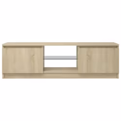 vidaXL TV Cabinet with LED Lights Sonoma Oak Living Room Hanging TV Stand - Additional view 9