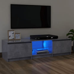vidaXL TV Cabinet with LED Lights Concrete Grey Living Room TV Stand Unit