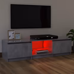 vidaXL TV Cabinet with LED Lights Concrete Grey Living Room TV Stand Unit