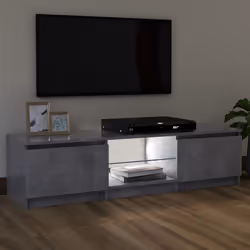 vidaXL TV Cabinet with LED Lights Concrete Grey Living Room TV Stand Unit - Additional view 5