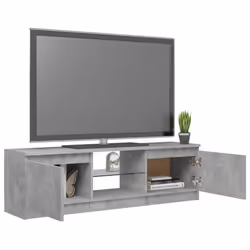 vidaXL TV Cabinet with LED Lights Concrete Grey Living Room TV Stand Unit - Additional view 6