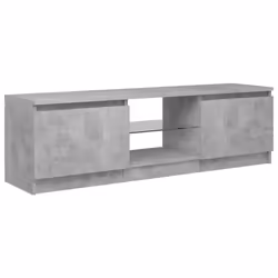 vidaXL TV Cabinet with LED Lights Concrete Grey Living Room TV Stand Unit - Additional view 7