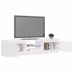 vidaXL TV Cabinet with LED Lights White Living Room Hanging TV Stand Unit - Additional view 6