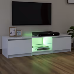 vidaXL TV Cabinet with LED Lights White Living Room Hanging TV Stand Unit - Additional view 7