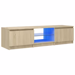 vidaXL TV Cabinet with LED Lights Sonoma Oak Living Room TV Unit HiFi Cabinet