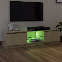 vidaXL TV Cabinet with LED Lights Sonoma Oak Living Room TV Unit HiFi Cabinet - Additional view 8