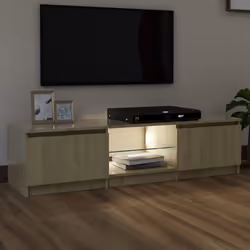 vidaXL TV Cabinet with LED Lights Sonoma Oak Living Room TV Unit HiFi Cabinet - Additional view 9
