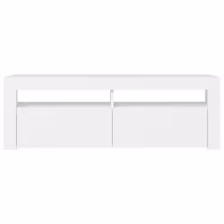 vidaXL TV Cabinet with LED Lights White Hifi Stand Desk TV Unit Hifi Cabinet - Additional view 8
