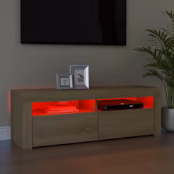 vidaXL TV Cabinet with LED Lights Sonoma Oak Hifi Stand TV Unit Hifi Cabinet - Additional view 5