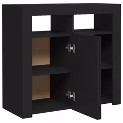 vidaXL Sideboard with LED Lights Black Home Living Room Storage Cabinet Unit - Additional view 7