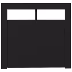 vidaXL Sideboard with LED Lights Black Home Living Room Storage Cabinet Unit - Additional view 8