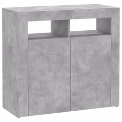 vidaXL Sideboard with LED Lights Concrete Grey Storage Cabinet Home Organiser - Additional view 7