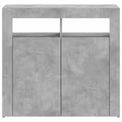 vidaXL Sideboard with LED Lights Concrete Grey Storage Cabinet Home Organiser - Additional view 9